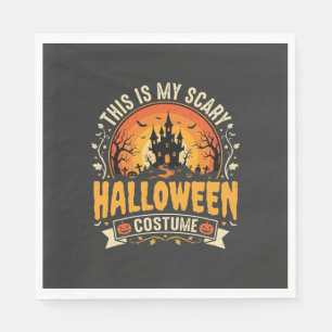 Servilleta De Papel Diseño de vector de disfraz de Halloween aterrador