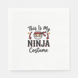 Servilleta De Papel Diseño de vector de disfraz de ninja divertido de