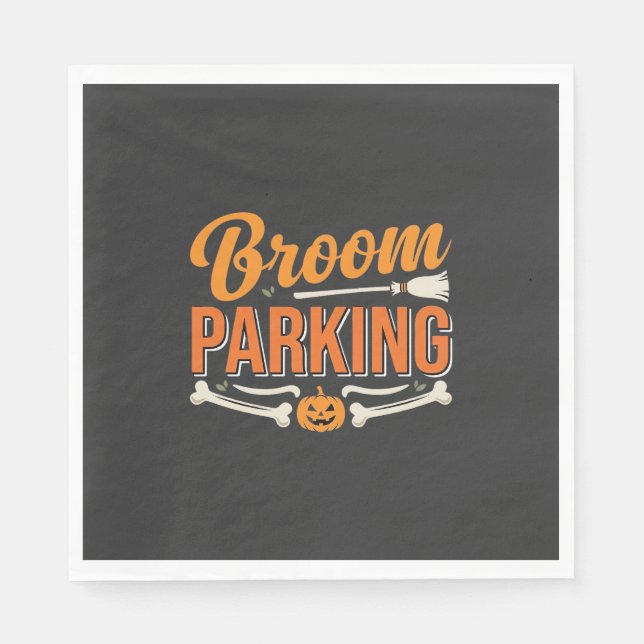 Servilleta De Papel Diseño de vector de Halloween de aparcamiento de e (Anverso)