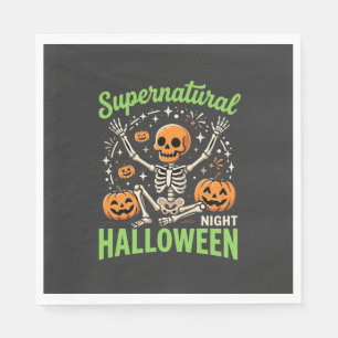 Servilleta De Papel Diseño de vector de Halloween de esqueleto sobrena