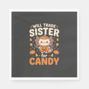 Servilleta De Papel Diseño de vector de intercambio de dulces de Axolo