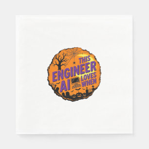 Servilleta De Papel Diseño de vector vintage de ingeniero de Halloween