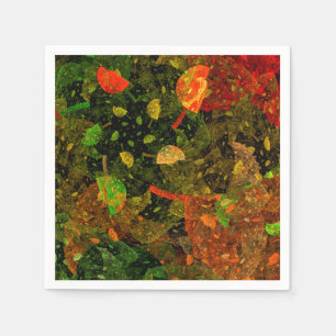 Servilleta De Papel Diseño decorativo colorido de otoño