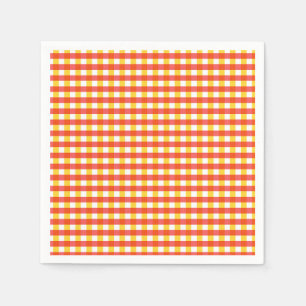 Servilleta De Papel Diseño del cheque de Gingham amarillo Rojo