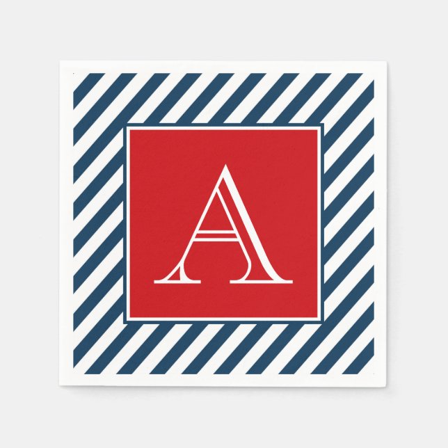 Servilleta De Papel Diseño del monograma (Anverso)