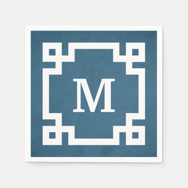 Servilleta De Papel Diseño del monograma (Anverso)