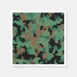 Servilleta De Papel Diseño del patrón de camuflaje de la selva verde d
