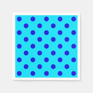 Servilleta De Papel Diseño del patrón de puntos de puntos de polka azu
