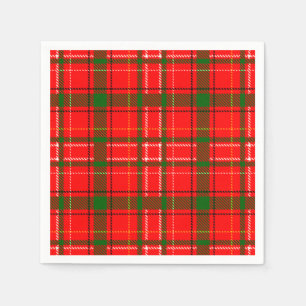 Servilleta De Papel Diseño del patrón de trazados de tartán para Navid