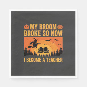 Servilleta De Papel Diseño divertido de bruja profesora de Halloween r
