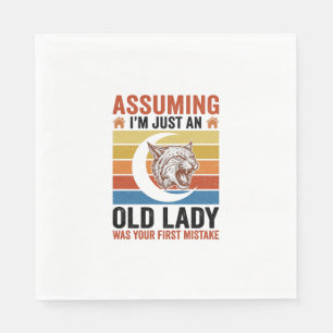 Servilleta De Papel Diseño divertido de camiseta vintage de Wildcat an