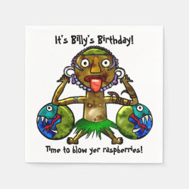 Servilleta De Papel Diseño divertido de Fiestas tiki (personalizado)