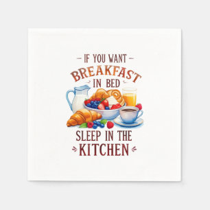 Servilleta De Papel Diseño divertido de la comida del desayuno