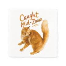 Diseño divertido de zoomies de gato naranja pillad