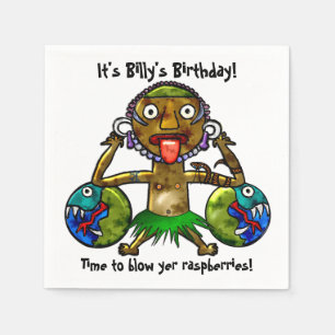 Servilleta De Papel Diseño divertido del fiesta de Tiki