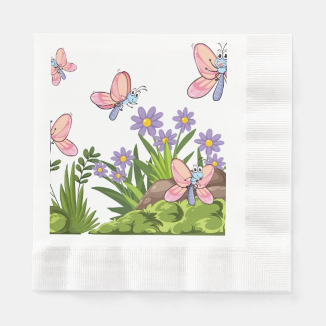 Servilleta De Papel Diseño Divertido y Lindo (Anverso)
