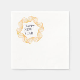 Servilleta De Papel Diseño elegante y sencillo de "Feliz Año Nuevo"