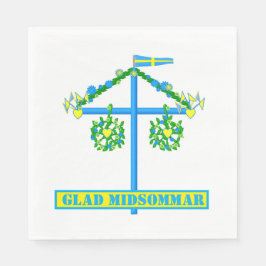 Servilleta De Papel diseño escandinavo,Personalized Glad midsommar