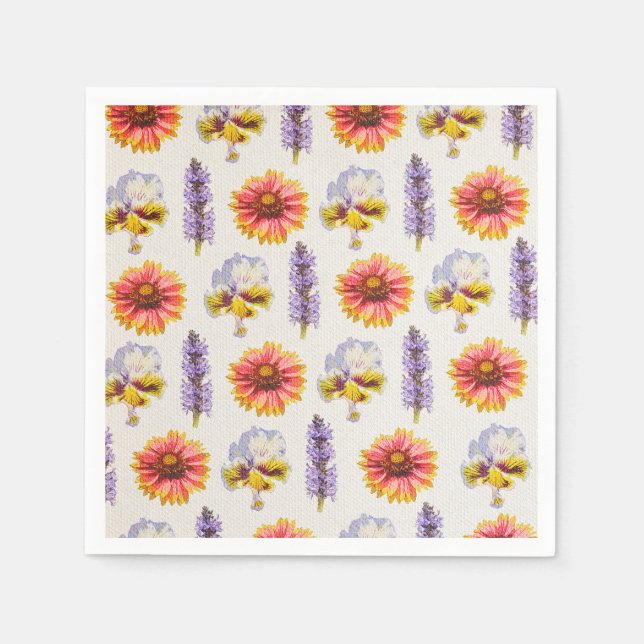 Servilleta De Papel Diseño floral (Anverso)