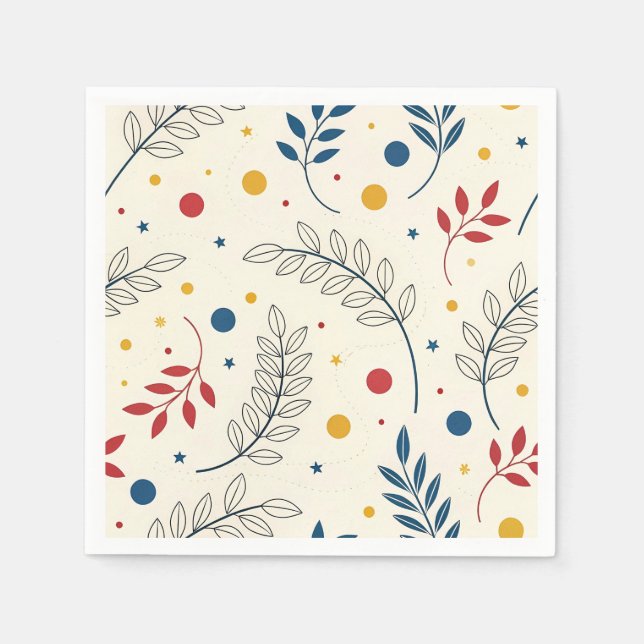 Servilleta De Papel Diseño floral (Anverso)