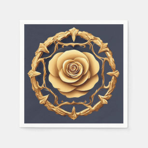 Servilleta De Papel Diseño floral elegante que enfatiza los detalles e