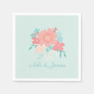 Servilleta De Papel Diseño floral moderno y bonito