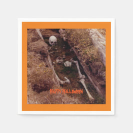 Servilleta De Papel Diseño fotográfico del Fiesta Halloween Scary Skel