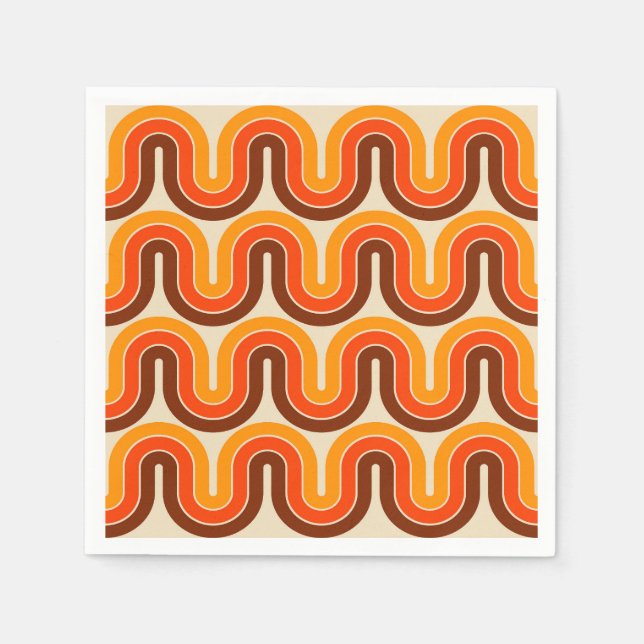 Servilleta De Papel Diseño geométrico de estilo 70 (Anverso)