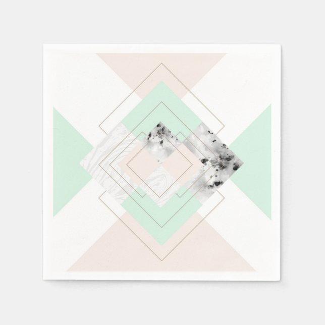Servilleta De Papel Diseño geométrico de estilo moderno (Anverso)