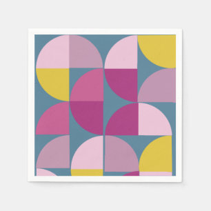 Servilleta De Papel Diseño geométrico de Mid Century