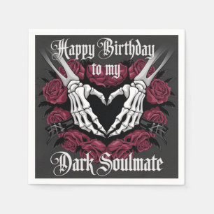 Servilleta De Papel Diseño gótico de cumpleaños para tu alma negra