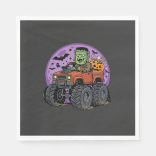 Servilleta De Papel Diseño gráfico de camión monstruo de Frankenstein 