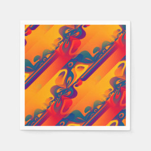 Servilleta De Papel Diseño gráfico inconsútil - rojo amarillo I