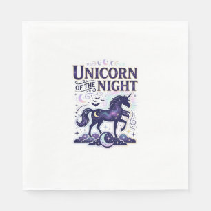 Servilleta De Papel Diseño Gráfico Unicornio de la Noche Zazzle Diseño