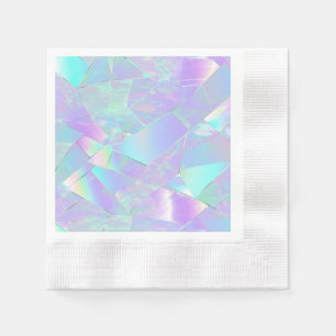 Servilleta De Papel Diseño iridiscente azul verdoso y púrpura
