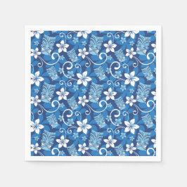 SERVILLETA DE PAPEL DISEÑO LUAU TIKI (AZUL BRILLANTE)