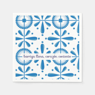 Servilleta De Papel diseño mexicano estilo talavera