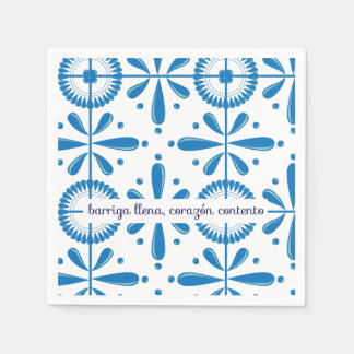 Servilleta De Papel diseño mexicano estilo talavera