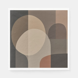 Servilleta De Papel Diseño minimalista cálido de ensamblaje neutral