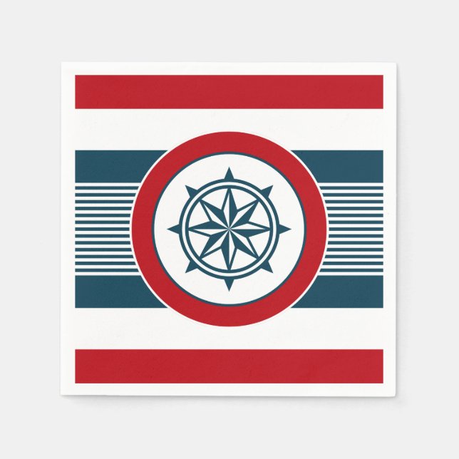 Servilleta De Papel Diseño náutico (Anverso)