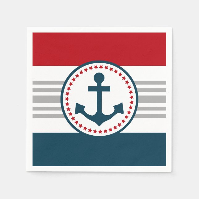 Servilleta De Papel Diseño náutico (Anverso)