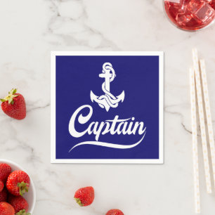 Servilleta De Papel Diseño Náutico Ancla Barco de Vela Capitán