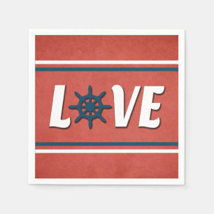 Servilleta De Papel Diseño náutico de amor