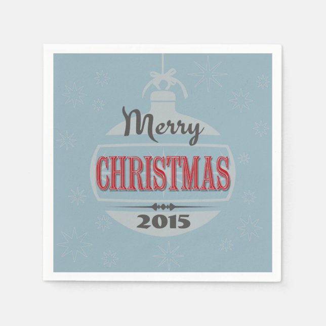 Servilleta De Papel Diseño navideño vintage (Anverso)