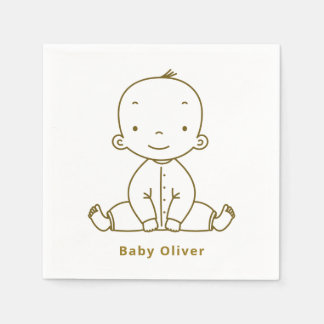 Servilleta De Papel Diseño personalizado de cocktail para baby shower
