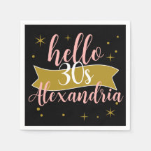 Diseño personalizado de cumpleaños 30 Hola