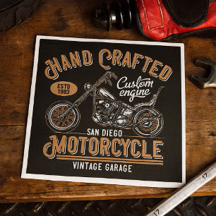 Servilleta De Papel Diseño personalizado de motocicleta artesanal vint