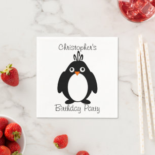 Servilleta De Papel Diseño personalizado del pingüino