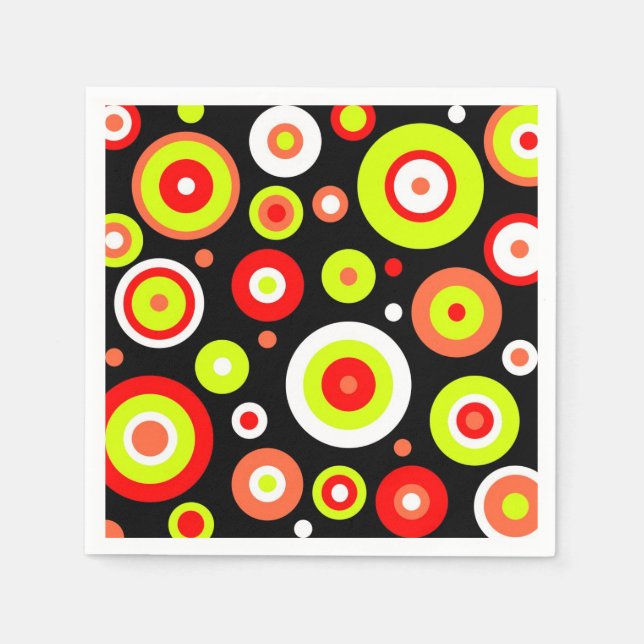 Servilleta De Papel Diseño retro (Anverso)