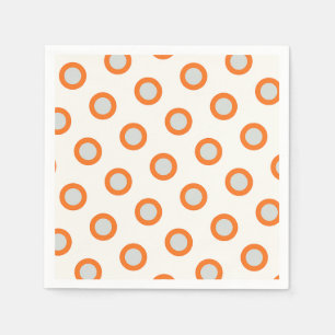 Servilleta De Papel Diseño retro de punto de círculo naranja